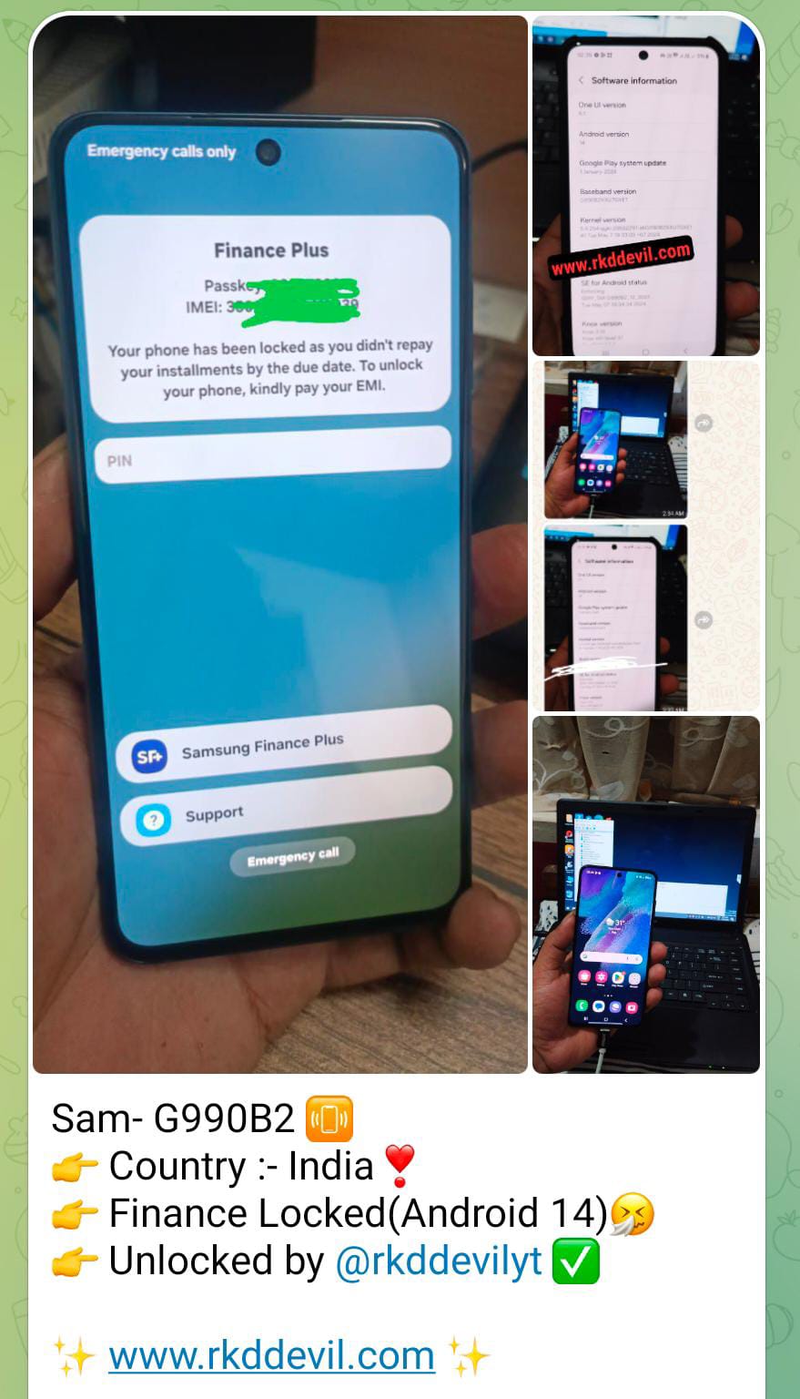 Samsung Galaxy S21 FE 5G(G990B2) U7 KG Unlock 100% Tested File Download