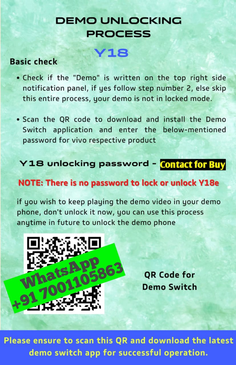 Vivo Y18 Demo Unlock Code