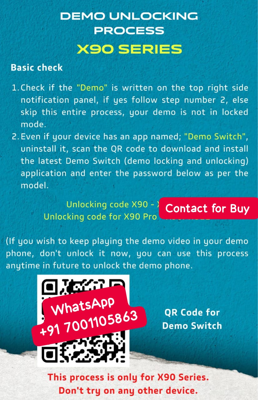 Vivo X90 and Vivo X90 Pro Demo Unlock Code