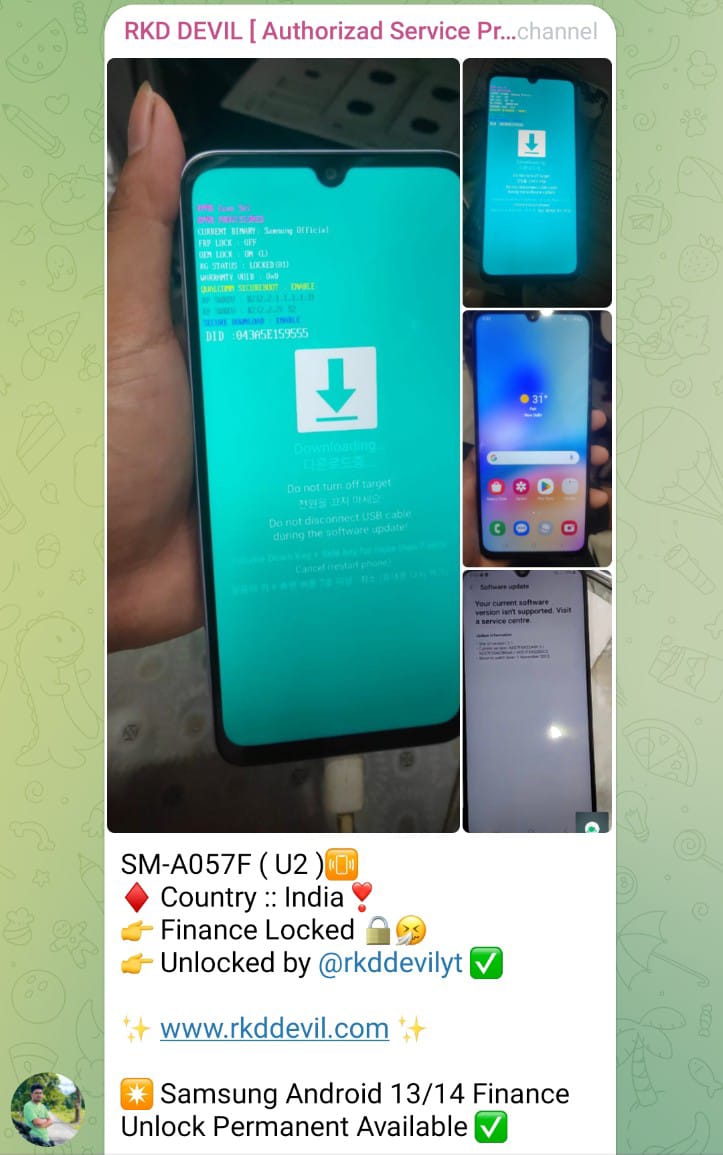 Samsung Galaxy A05s SM-A057F U2 Knox Off Rom Download